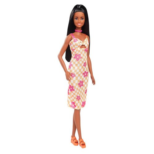 Mattel Igračka lutka Barbie sa dugom crnom kosom u cvijetnoj haljini HYT91-9796 Cene