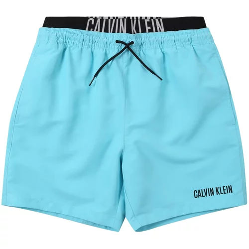 Calvin Klein Swimwear Kratke kopalne hlače 'Intense Power' azur / svetlo siva / črna