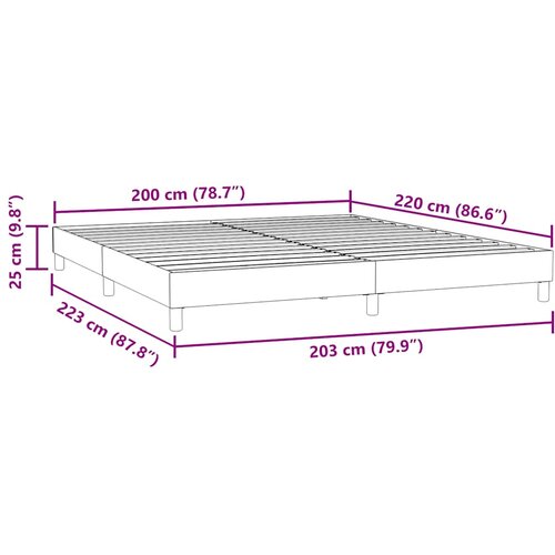 Box Spring krevet bez madracem ružičasti 200x220 cm bar&amp;scaron;un Slike