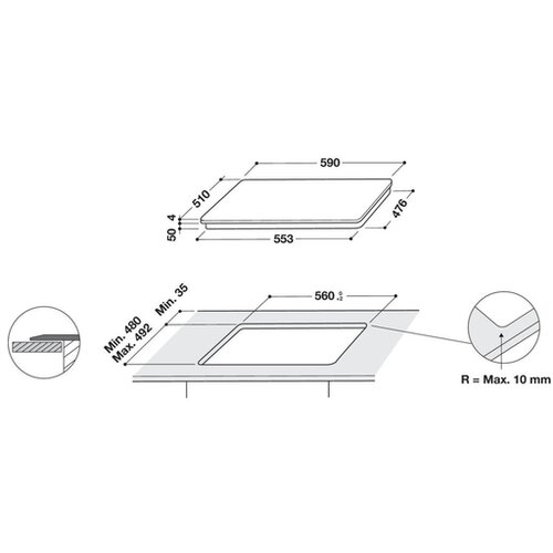 Whirlpool WL S5360 BF/W vgradna indukcijska kuhalna plo&amp;scaron;ča Slike