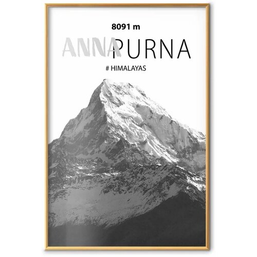  Plakat - Majestic mountain peak Annapurna mountain crown mountain landscape 29.7x42 Zlatni okvir Cene