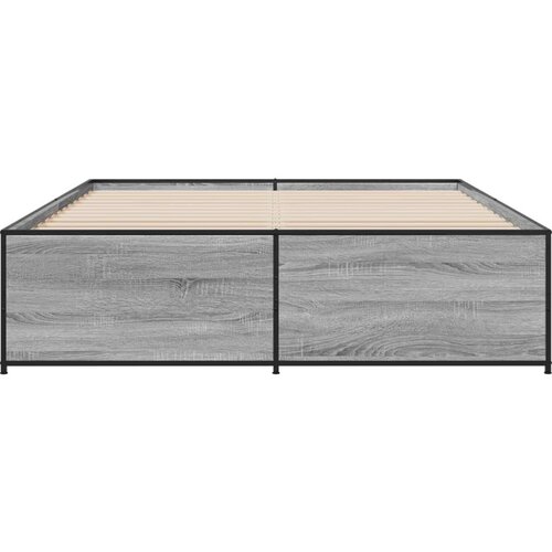 VidaXL Okvir za krevet boja hrasta 150x200cm konstruirano drvo i metal Slike