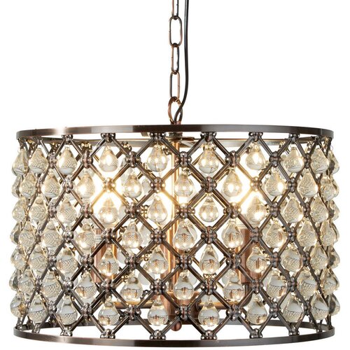 Lesnina XXXL Searchlight 7813-3CU - Kristalni luster na lancu MARQUISE 3xE14/40W/230V Cene