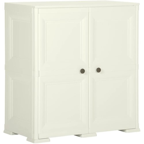  Plastični ormarić 79 x 43 x 85,5 cm izgled drva boja vanilije Cijene