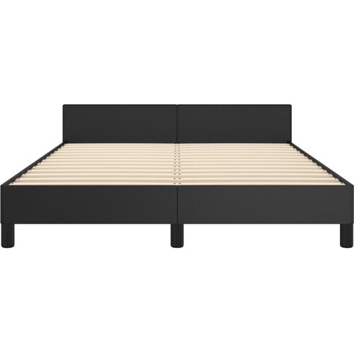  Okvir za krevet s uzglavljem crni 140x200 cm od umjetne kože Slike