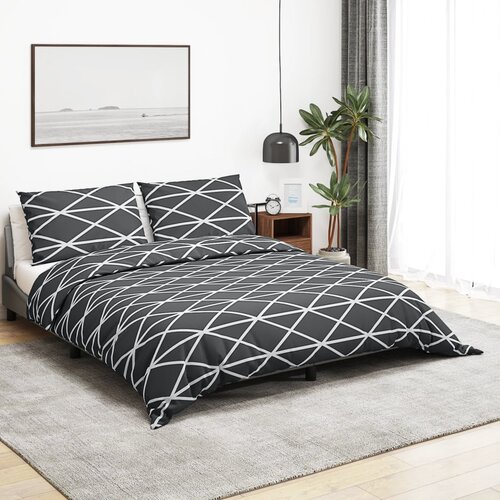  Set posteljine za poplun sivi 135 x 200 cm pamučni Cene
