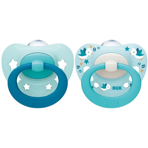 Nuk tolažilna duda - silikon Signature (0-6 m), 2 kosa Multicolor Slike