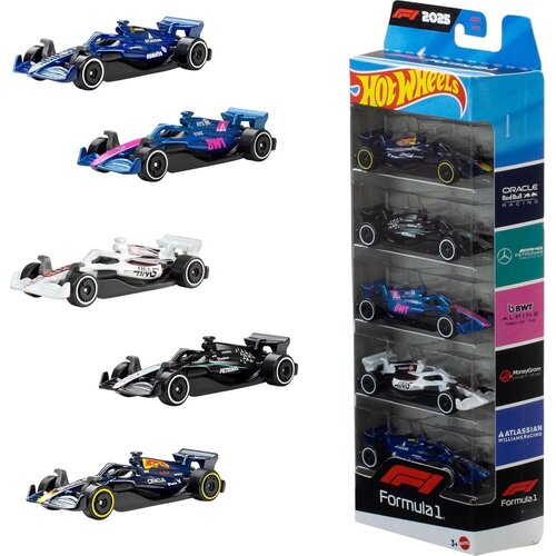 Mattel Hot Wheels: 5-delni komplet majhnih dirkalnikov Formule 1 v merilu 1:64 - Slike