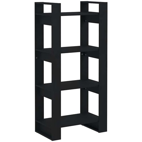  za knjige / pregrada crni 60x35x125 cm od masivnog drva Slike