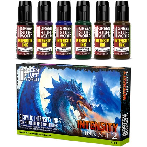 Green Stuff World Intensity Inks Set 2 – 6 boja | Akrilni inkovi za minijature Cene