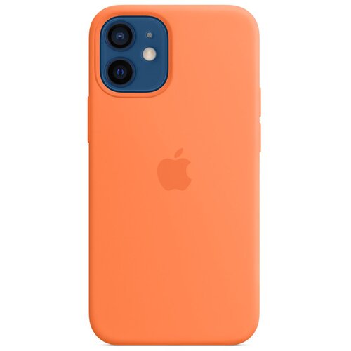 Apple Silikonski ovitek za iPhone 12 Mini, kumquat, originalni Slike