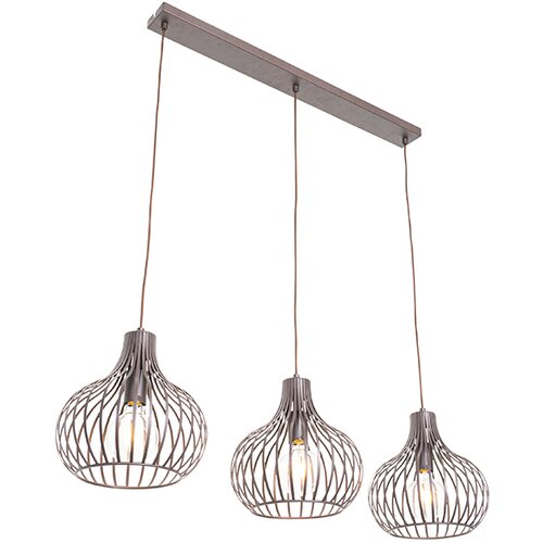 QAZQA Moderna viseča svetilka rjava 3-light - Saphira Cene
