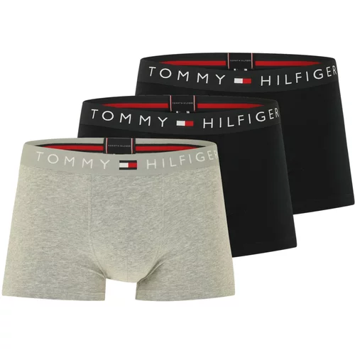 Tommy Hilfiger Underwear Bokserice siva melange / crvena / crna / bijela