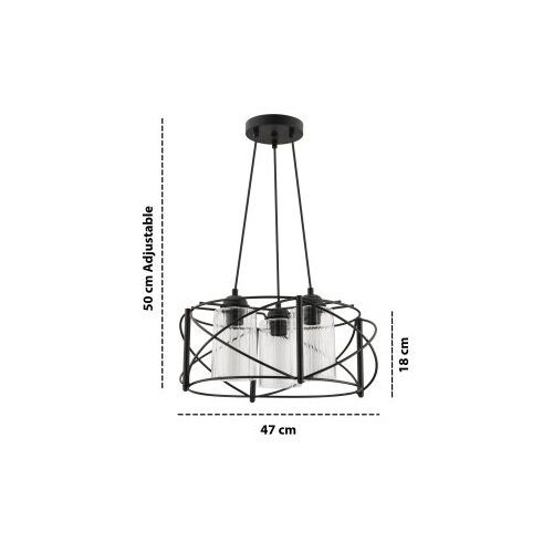 Opviq Luster Dratkruh Glass Black Transparent Cene