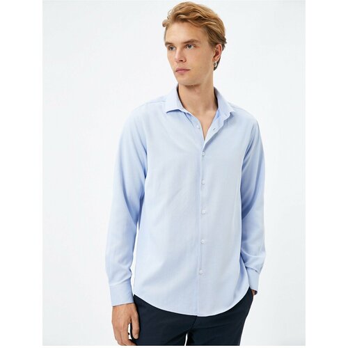 Koton Basic Shirt Classic Collar With Buttons Long Sleeved Non Iron Slike