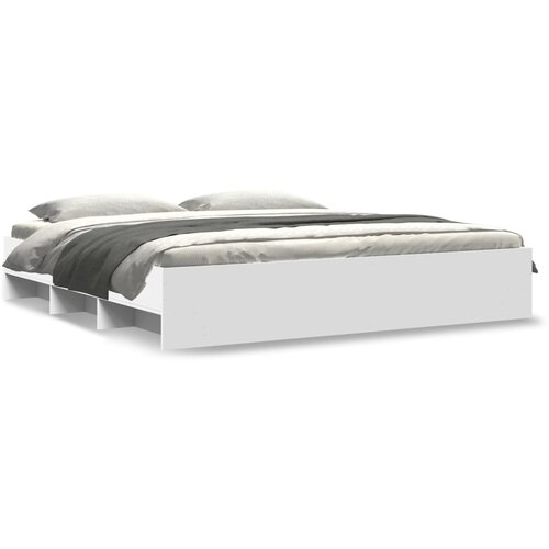 vidaXL Posteljni okvir bel 180x200 cm inženirski les Cene