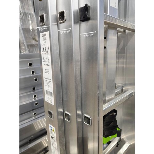 Axial trodelne aluminijumske merdevine 3x12 - 6,8m Slike