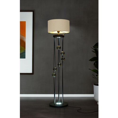 Opviq clichy - cream, chrome, black creamchromeblack floor lamp Cene