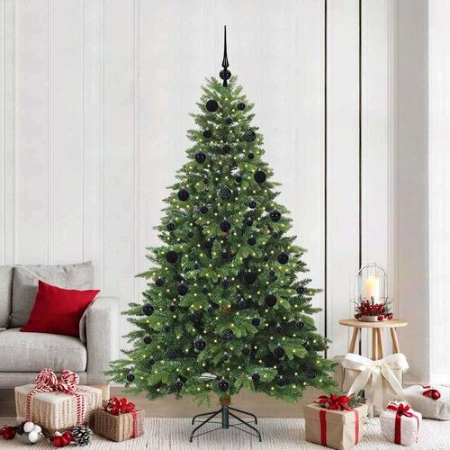 vidaXL Umestno božično drevo med 300 LED Zelena 210 cm PE in PVC Cene