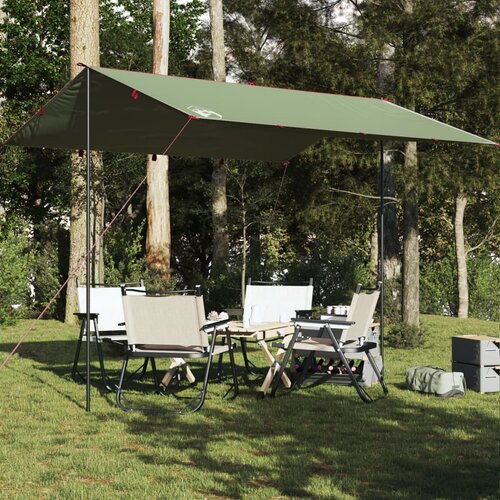 vidaXL Cerada za kampiranje zelena 360 x 294 cm vodootporna Cijene