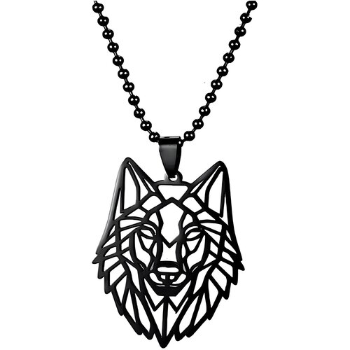 Ogrlica Hollow Wolf - Crna KP33460 Cijene