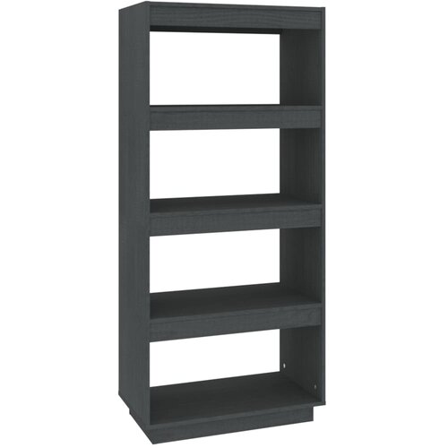  za knjige / pregrada sivi 60x35x135 cm od borovine Slike