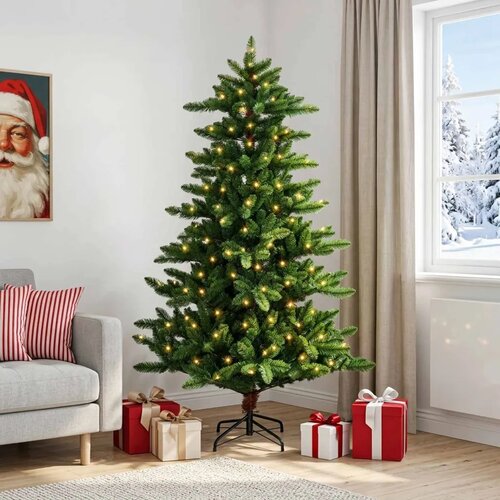  Umjetno božićno drvce 240 cm 300 LED lampica Topla bijela - 240 cm s LED svjetlima Slike