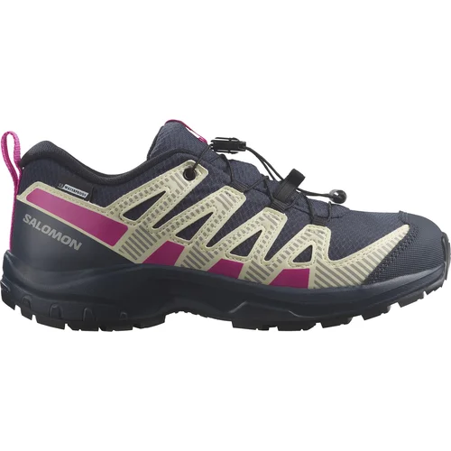 Salomon Trekking čevlji Xa Pro V8 Climasalomon™ Waterproof L47310800 India Ink/Transparent Yellow/Pink Glo