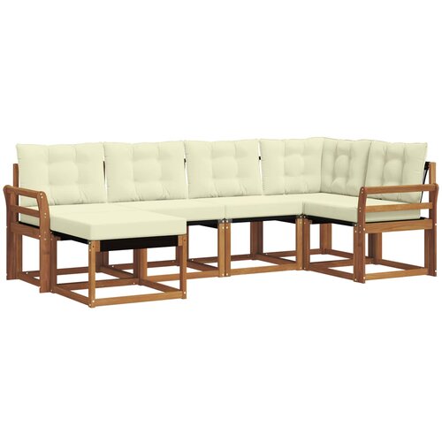  Set vanjskih sofa 6 kom. Prirodna i krem Smeđa 249 x 130,5 x 73 cm Slike
