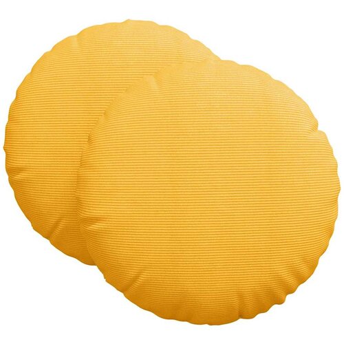 vidaXL Sedežne blazine 2 pcs Svetlo rumena &Oslash; 60 cm Žametna tkanina, (5000111721) Cene