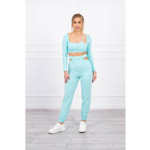 Kesi Set with a top blouse mint Slike