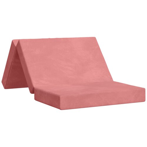 vidaXL Sofa na razvlačenje 100 x 67 x 45 cm Ružičasta - Ružičasta 200 x 100 x 15 cm Baršun Cene