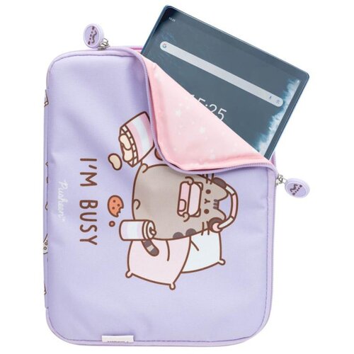 Oem Pusheen, Ovitek za tablico 11" z motivom "I'm Busy", mehka notranjost proti praskam, Lavanda, (5000220097) Cene