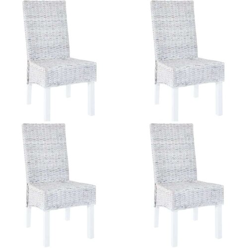  Blagovaonske stolice 4 kom od ratana kubu i drva manga smeđe Cijene