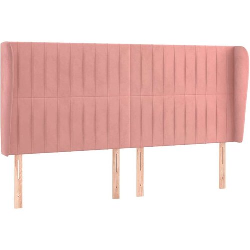  Uzglavlje s u&amp;scaron;ima ružičasto 163x23x118/128 cm bar&amp;scaron;unasto Slike