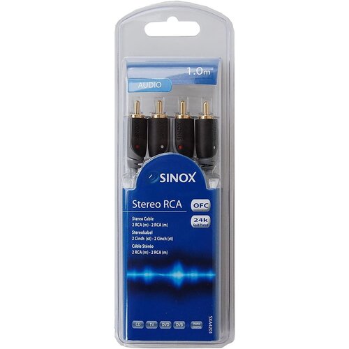 SINOX avdio kabel SXA4201 2xRCA-2xRCA 1 m Slike