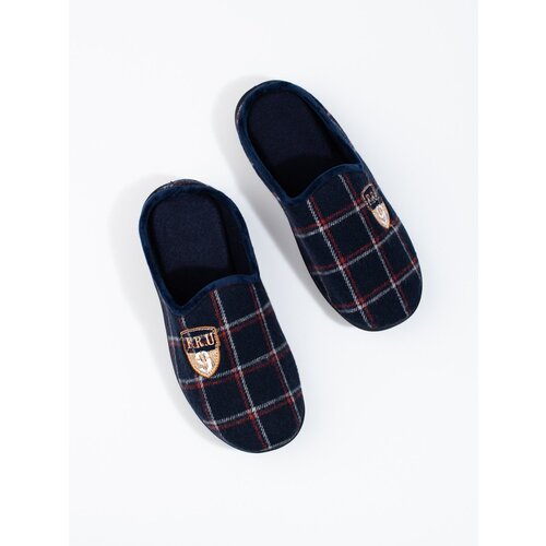 SHELOVET Men's navy blue plaid slippers Cijene