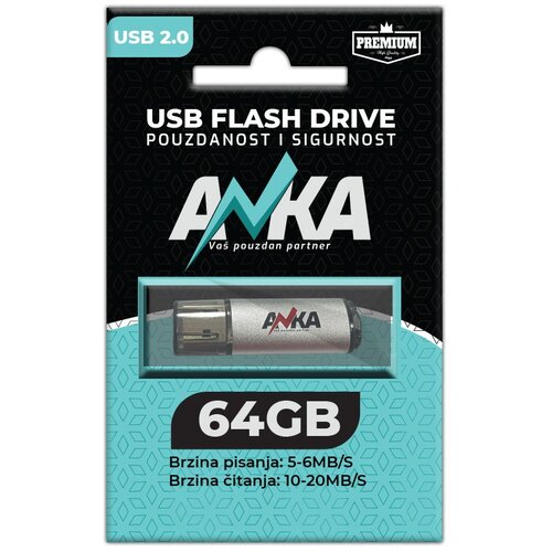  USB FLASH DRIVE 64GB 2.0 WS5-6MB/S RS 10-20MB/S ANKA Cijene