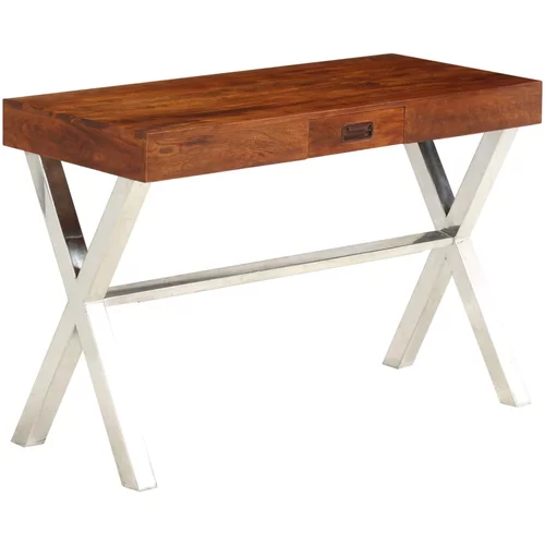  Radni stol od masivnog drva bagrema i šišama 110 x 50 x 76 cm