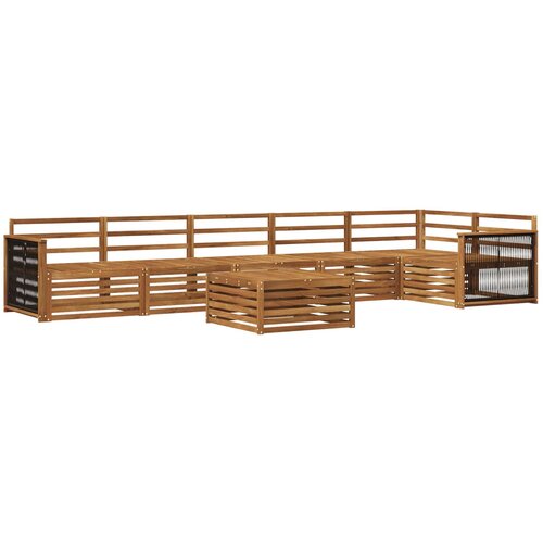 vidaXL Zunanja garnitura za sedenje 7 pcs Naravna Masiven les akacije, (5000305679) Cene