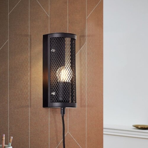 Brilliant zidna svetiljka maze 1xE27/40W/230V crna Slike