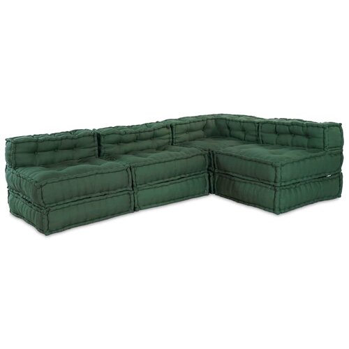  Modularna sofa 4 pcs Zelena Tkanina Slike