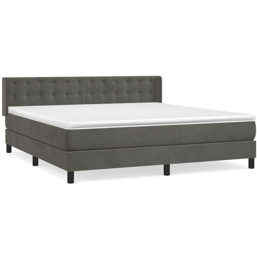 Maison Chic Box spring postelja - Vzmetna postelja z vzmetnico temno siva 180x200 cm žamet SL22633, (21891879) Cene