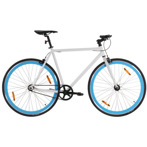 VidaXL Kolo z eno prestavo belo in modro 700c 59 cm Slike