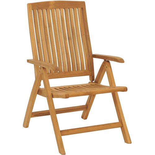  Sklopive stolice s jastucima, 4 kom., masivno tikovino Slike