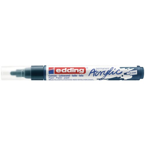 Edding akrilni marker E-5100 medium 2-3mm obli vrh tamno plava Cene