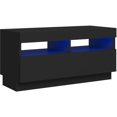 Maison Chic TV omarica - TV stojalo - Televizijska omarica z LED lučkami črna 80x35x40 cm, (21701665) Cene