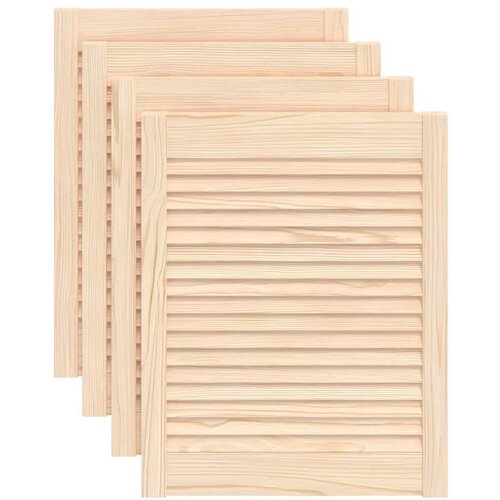  Vrata za omarico z letvicami 4 kosi 61,5x49,4 cm trdna borovina, (21412867) Slike