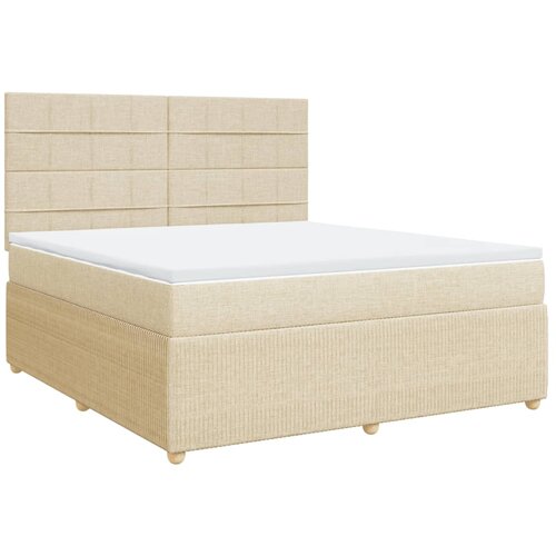 vidaXL Krevet s oprugama i madracem krem 180x200 cm od tkanine Cijene