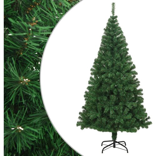 vidaXL Umjetno božićno drvce s gustim granama zeleno 180 cm PVC Cene